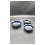 3"Blue Ridge" Iron Mountain Stoneware Cereal Bowls