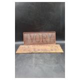 2 Wood Adversting Hand Painted Signs