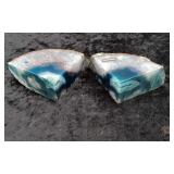 Agate Geode Bookends