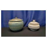 Japanese Lidded Ceramic Pottery Jars