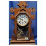 1905 Walnut Kitchen Mantle Clock