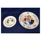 2 Prince Charles & Lady Diana Commemorative Plates