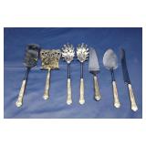 Gorham Chantilly sterling-handled serving utensils