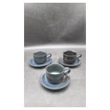 "Blue Ridge" Iron Mountain Set Of Saucers & Mugs
