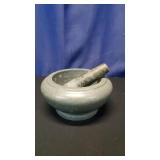 Heavy Granite Mortar and Pestle with Etching