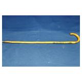 Wood Cane With 6 Euorpean Medallions