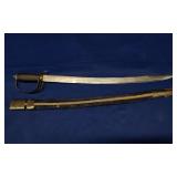 Engraved Parade Sword With Scabbered