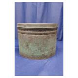 Biscuit Tin With Old Green Paint