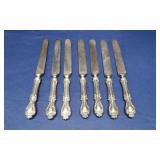 7 Silver Plated "1835 R. Wallace" Dinner Knifes