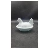 Milk Glass Hen On Nest