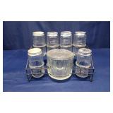 Hoosier Cabinet Spice jars and Master Salt Jar set
