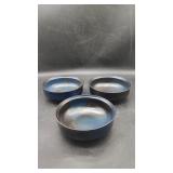 3 "Blue Ridge" Iron Mountain Serving Bowls