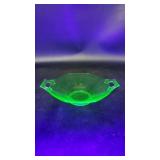 Uranium Octagon Bowl with Handles