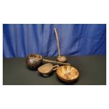 Coconut Shell Ladels, Bowl, and Cup