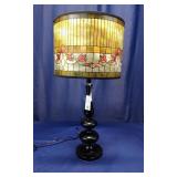 Tiffany-Style Lily Giclee Paley Black Table Lamp