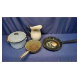4 Enamelware Pieces
