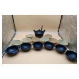 La Chamba Pottery, Soup Pot w/Spoon & 6 Bowls &