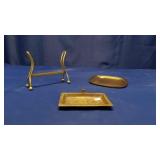 Brass Plate Holder/Plate&Bronze Tray