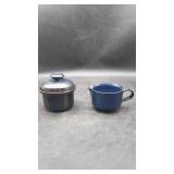 "Blue Ridge" Iron Mountain Stoneware Sugar&Creamer