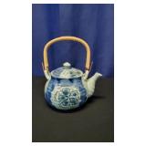 Hand Painted Japanese Ceramic Tea Pot Signed