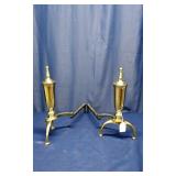 2 Brass Fireplace Andirons