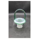 Signed Fenton Art Glass Basket