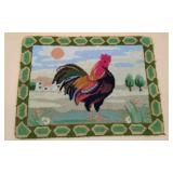 Hand-Hooked Folk Art Accent Mat