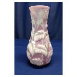 Phoenix Art Glass Sculptured Phiodendron Vase