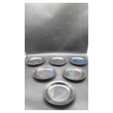 6 "Blue Ridge" Iron Mountain Dinner Plates