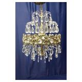 1960s Waterfall Crystal Prism Chandelier