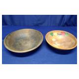 2 Munising Wooden Fruit Bowls