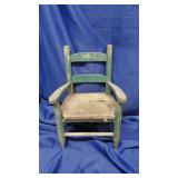 Green Child-Size Ladder-Back Chair