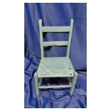 Blue Child-Size Ladder-Back Chair