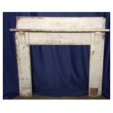 Creamy white/green Painted Fireplace Mantel Surro