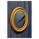 Ornate Gold Gilt Oval Mirror