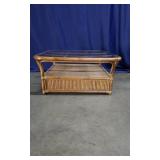 1970 Ficks Reed Bamboo and Rattan Coffee Table