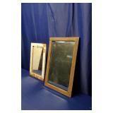 Two Wood Framed Mirrors