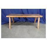 Primitive Wooden Farmhouse Bench