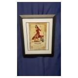 1951 Mckenize Grocery Calander Page In Black Frame