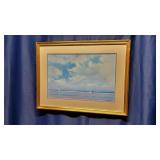 1985 Pierre Douterleau "La Plage" Lithograph Print