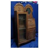 Side-By-Side Secretary Desk/Curio Bookcase