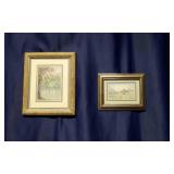 Pair Of M.Crickshank Watercolor Paintings