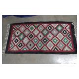 Handmade Geometric Diamond Pattern Kilim Rug