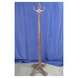 Arts and Crafts style Turned Wooden Hall Coat rack