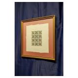 "Pink Rose Design" Embossed & Colored paper art Pr