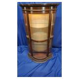 Traditional Lighted Bow-Front Curio Cabinet
