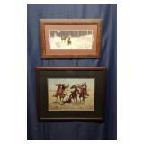 Pair Of Framed Charles M. Russell Western Prints