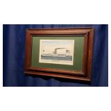"Steam Bunker Hill" Fredrick Huge Watercolor Paint