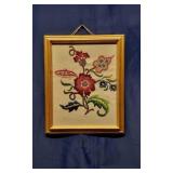 Jacobean Crewelwork Floral Pattern Embroidery