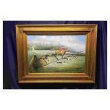 English Fox Hunting Oil Painting